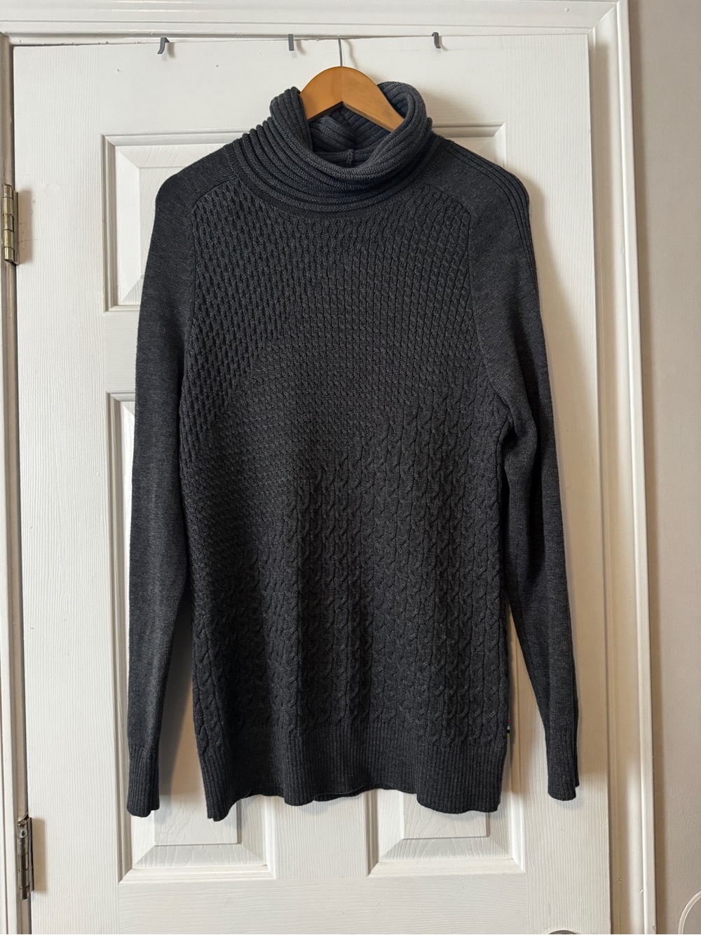 Smartwool Dacono Ski Sweater Merino Wool Blend Charcoal Grey Womens Extra Large